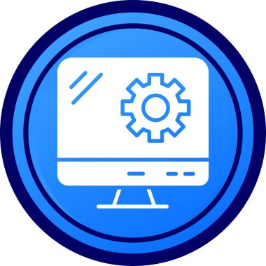 Bilgisayar. Web simgesi basit illüstrasyon