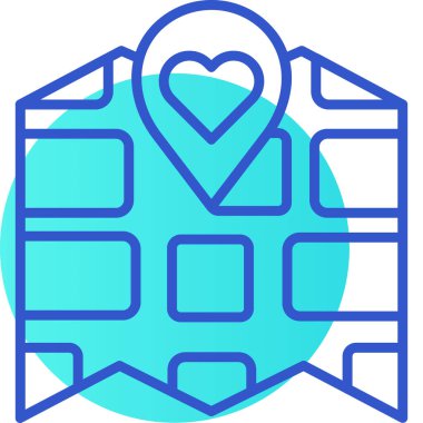 Aşk. Web simgesi basit illüstrasyon