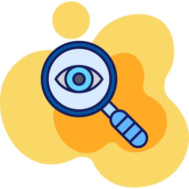 Büyüteç simgesi. Web için büyüteç vektör simgelerinin özet çizimi