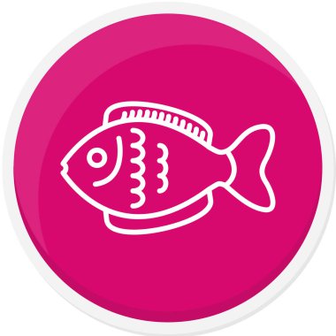 balık simgesi vektör illüstrasyonu