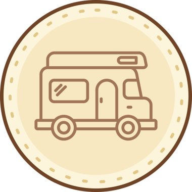 Otobüs. Web simgesi basit illüstrasyon