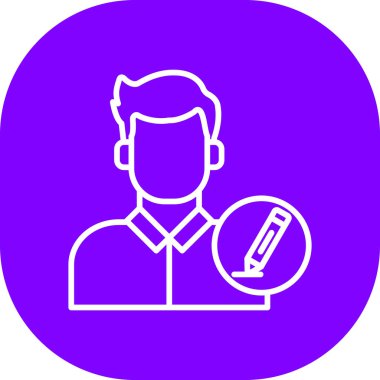 Büyüteci olan bir adamın vektör çizimi