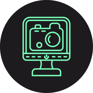 Kamera. Web simgesi basit illüstrasyon