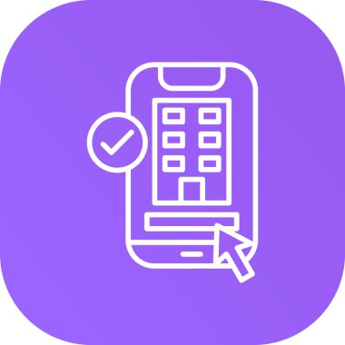 Cep telefonu simgesi, vektör illüstrasyonu