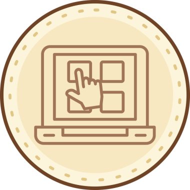 bilgisayar ekran vektör çizimi