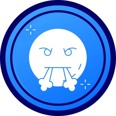 kızgın. Web simgesi basit illüstrasyon