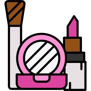 Makyaj fırça vektör çizim