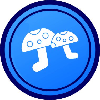 mantar simgesi, basit vektör illüstrasyonu