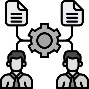 İş ve finans yönetim simgesinin vektör illüstrasyonu