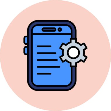 Akıllı telefon. Web simgesi basit illüstrasyon