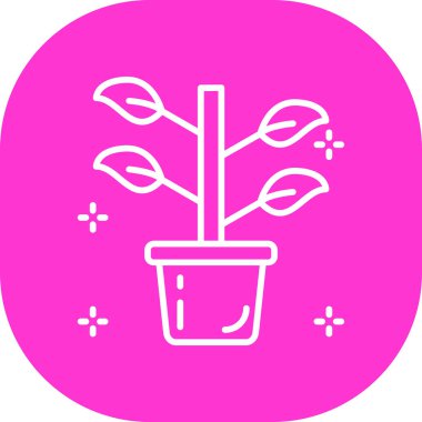 Bitki. Web simgesi basit illüstrasyon