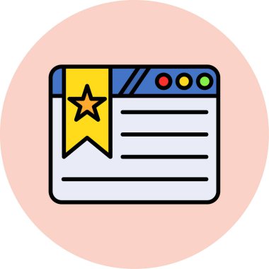 Web simgesi, internetle ilgili vektör illüstrasyonu