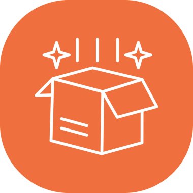 kutu teslim simgesi, vektör illüstrasyonu