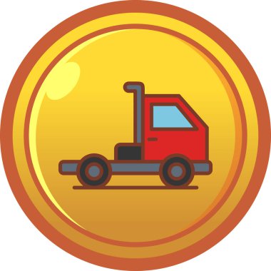 Bozuk para simgesi olan kamyon