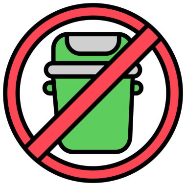 Sigara ikonu yok. vektör illüstrasyonu