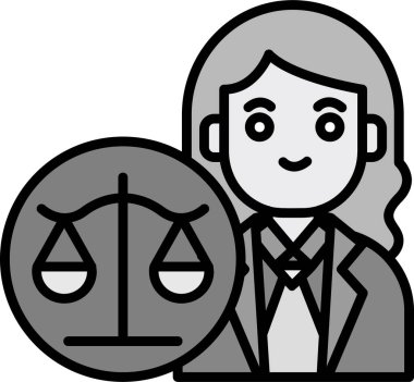 Avukat adalet hukuku simgesi