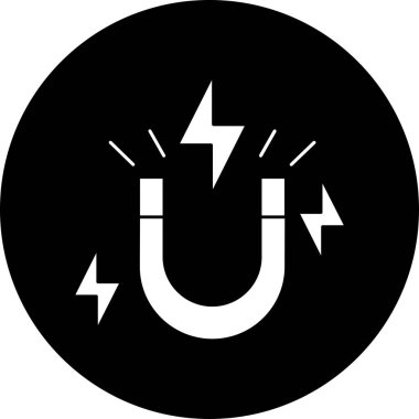 Beyaz arkaplanda mıknatıs simgesi izole edildi