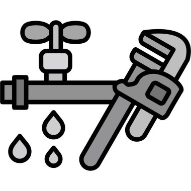 Su musluğu ikonu vektör illüstrasyonu