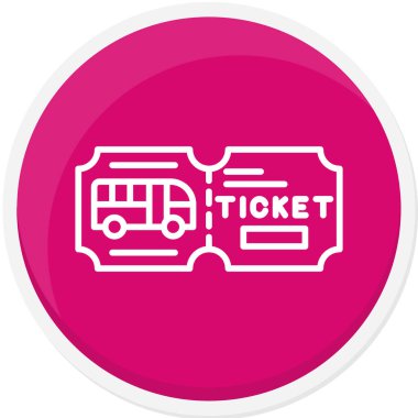 Otobüs vektör simgesi. basit biçim