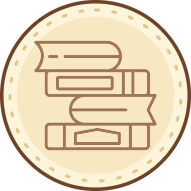 Kitaplar. Web simgesi basit illüstrasyon