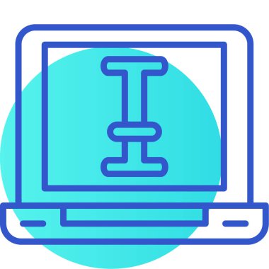 Bilgisayar. Web simgesi basit illüstrasyon