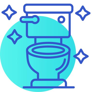 tuvalet kasesi modern simgesi, vektör illüstrasyonu