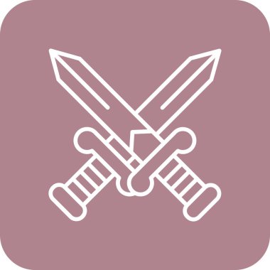 Modern kılıç simgesinin vektör çizimi