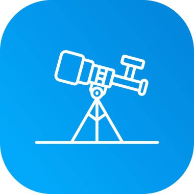 Modern b 'nin vektör illüstrasyonu simge teleskopundan yoksun