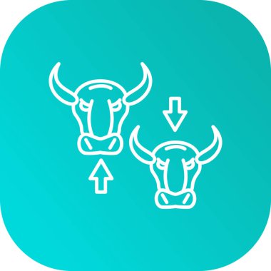 Bir boğa simgesinin vektör çizimi