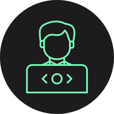 Bir insan simgesinin vektör illüstrasyonu