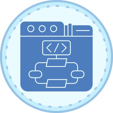 Kodlama geliştirme simgesi - taslak biçimi