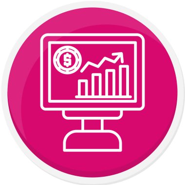 İş ve finans simgesinin vektör illüstrasyonu