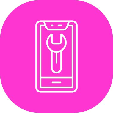 Eşsiz Telefon Vektör Satırı Simgesi