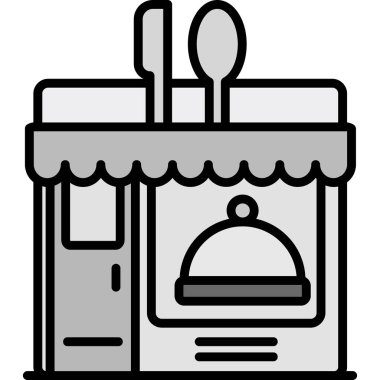 Fırın fırın simgesi taslak biçiminde