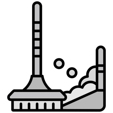 construction shovel icon, outline style