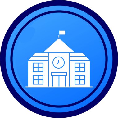 Okul simgesi, vektör illüstrasyonu