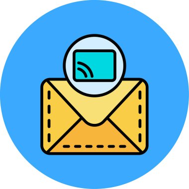 Zarf posta simgesi. ana posta posta posta vektör rengi düz izole