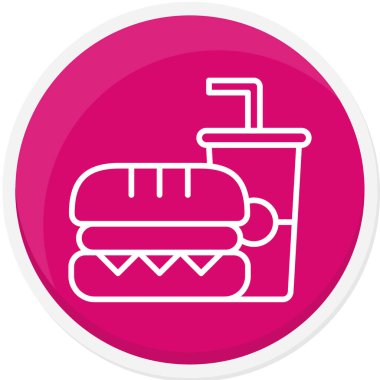 Burger düz vektör simgesi