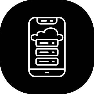 Bulut simgesi vektör illüstrasyonu