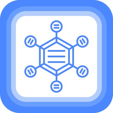 Molekül simgesi, vektör çizimi