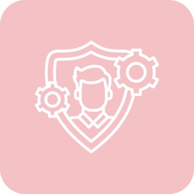 Bir kalkan simgesinin vektör illüstrasyonu