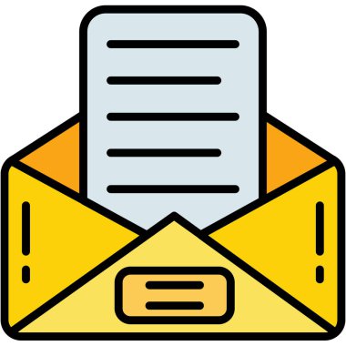 Zarf posta simgesi. vektör illüstrasyonu