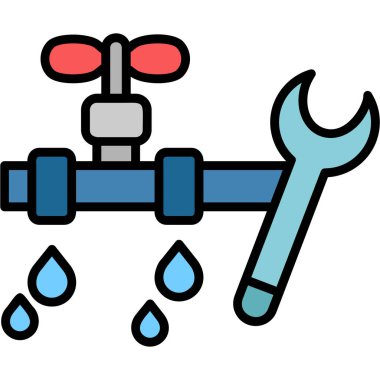 Tesisat simgesinin vektör çizimi