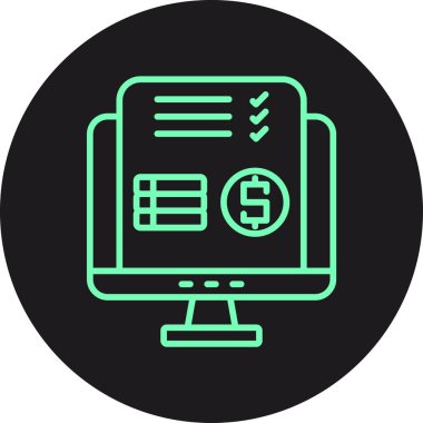 vektör lcd simgesi illüstrasyonu