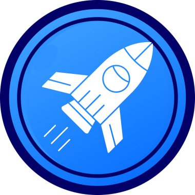 roket ikonu vektör illüstrasyonu