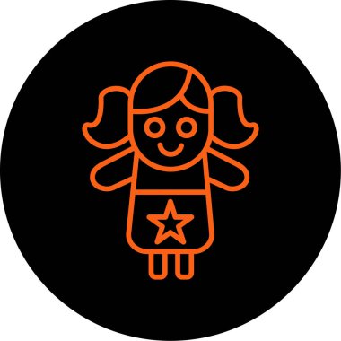 Bir yıldız simgesinin vektör illüstrasyonu