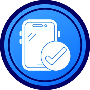 cep telefonu simgesi, basit vektör illüstrasyonu