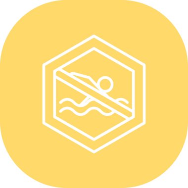 yüzme havuzu ikonu vektör illüstrasyonu