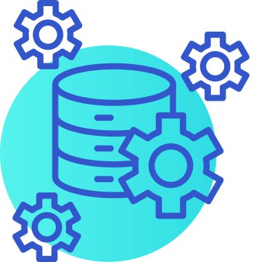 veritabanı. Web simgesi basit illüstrasyon