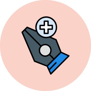 El ve çapraz simgenin vektör illüstrasyonu.